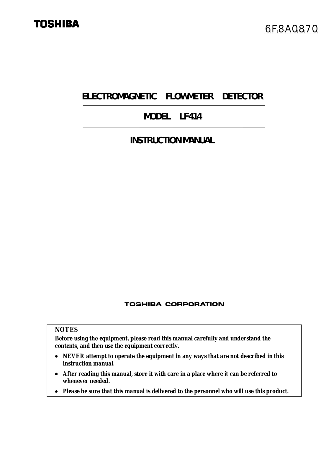 Toshiba LF414 User Manual 2