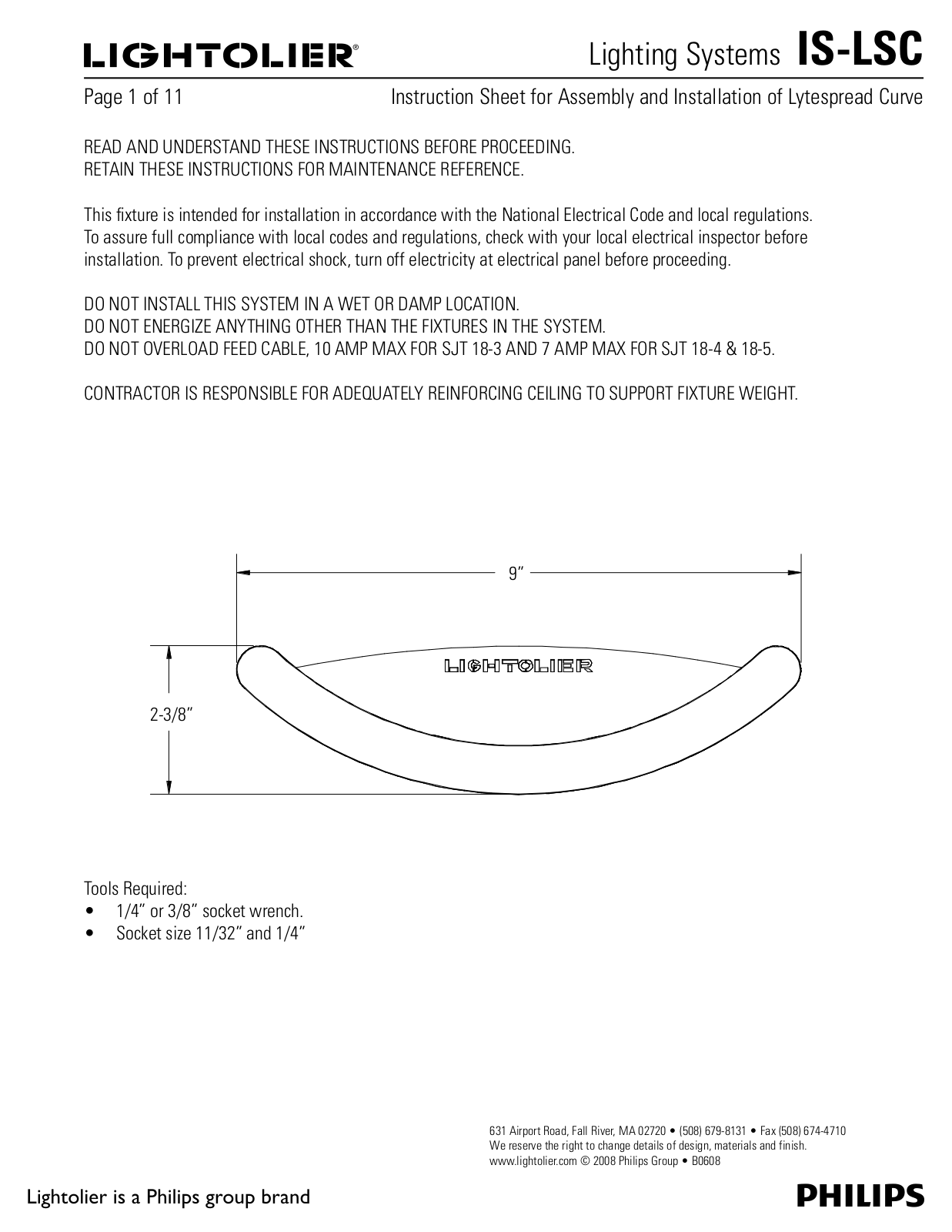 Lightolier IS-LSC User Manual