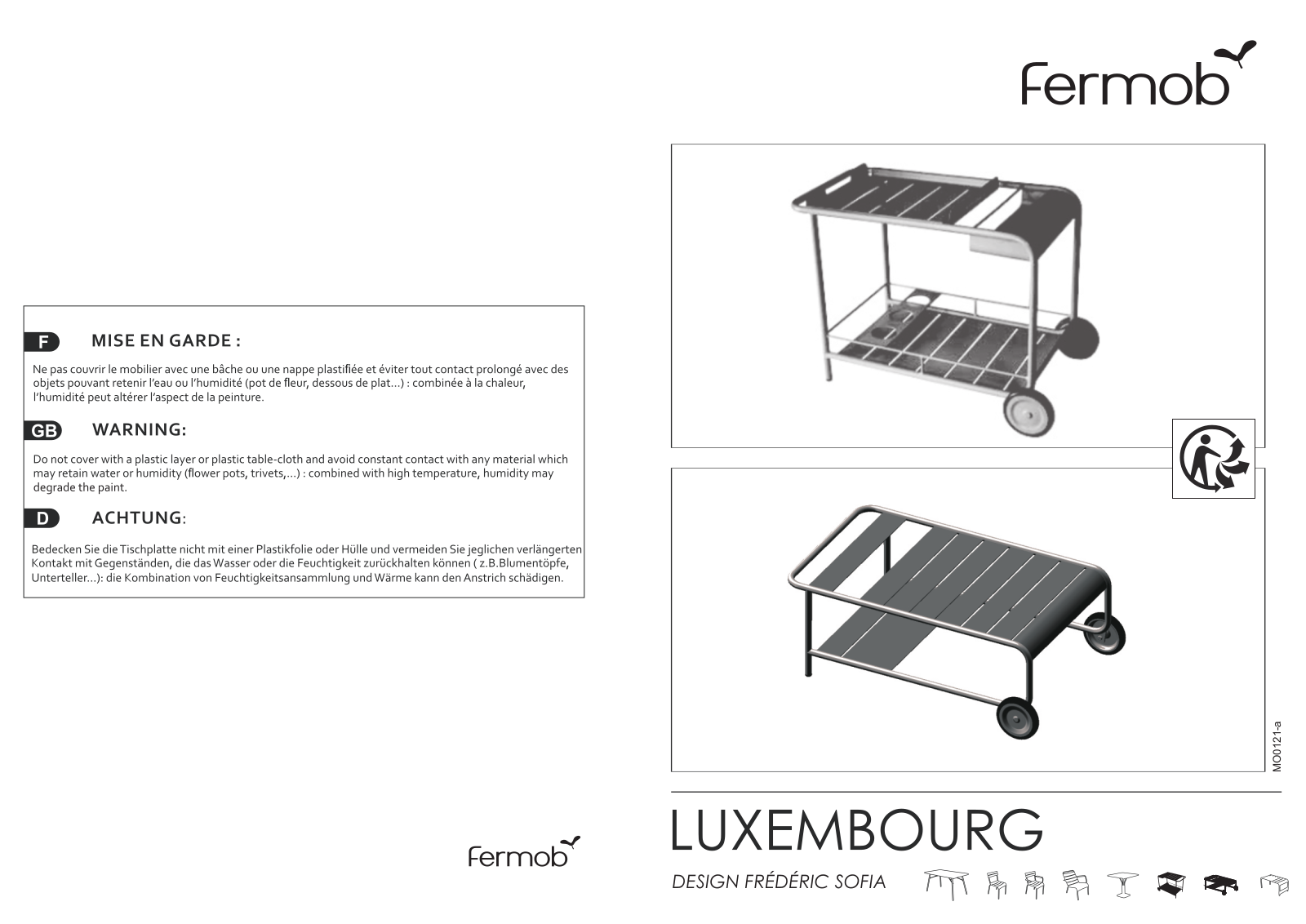 Fermob FMX10193 Installation & Assembly - ManualMachine.com