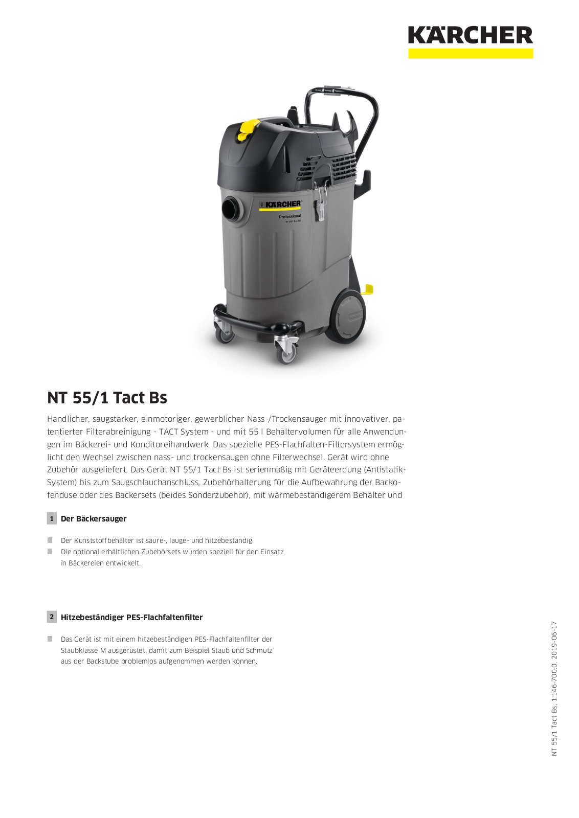 Kärcher NT 55-1 Tact Bs User Manual