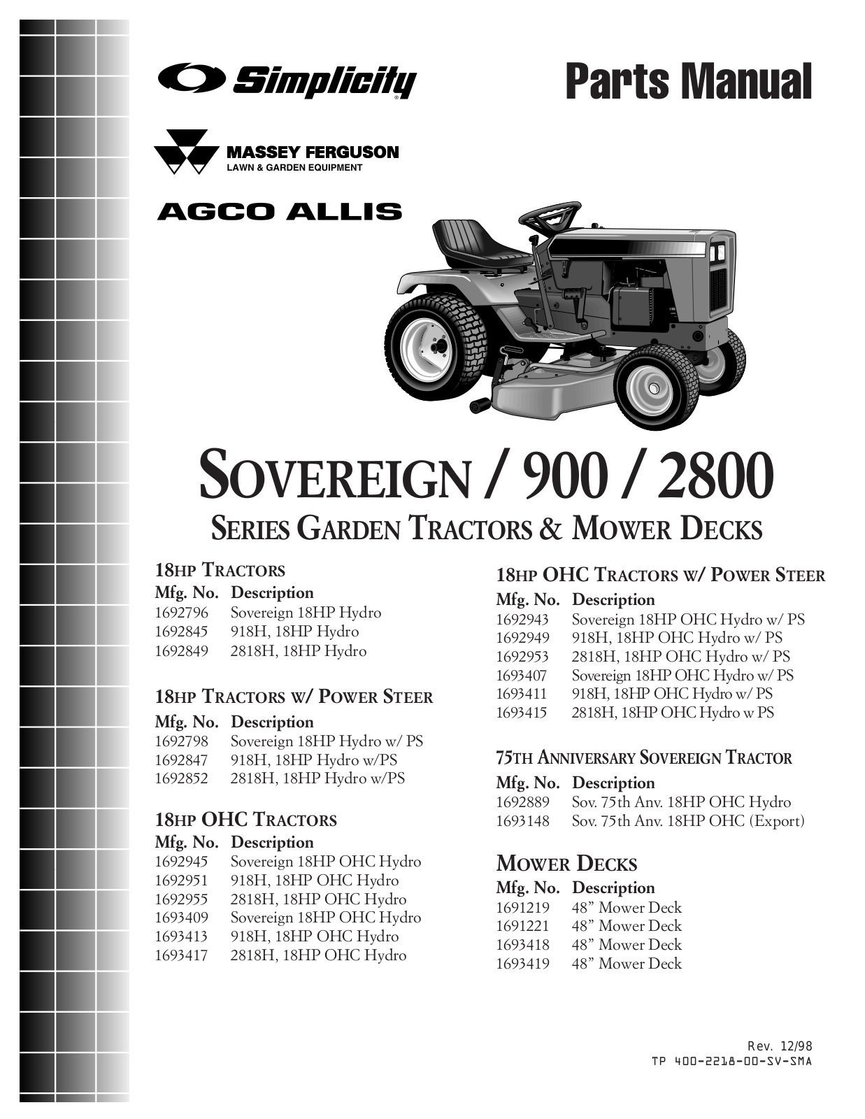 Simplicity TP 400-2218-00-SV-SMA User Manual