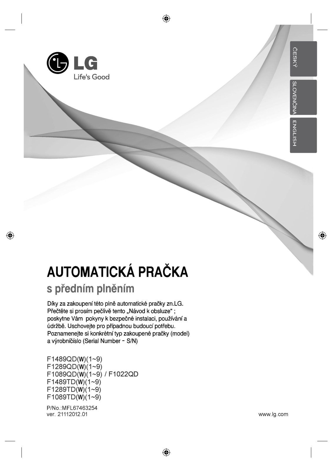 LG F7077QD User Manual