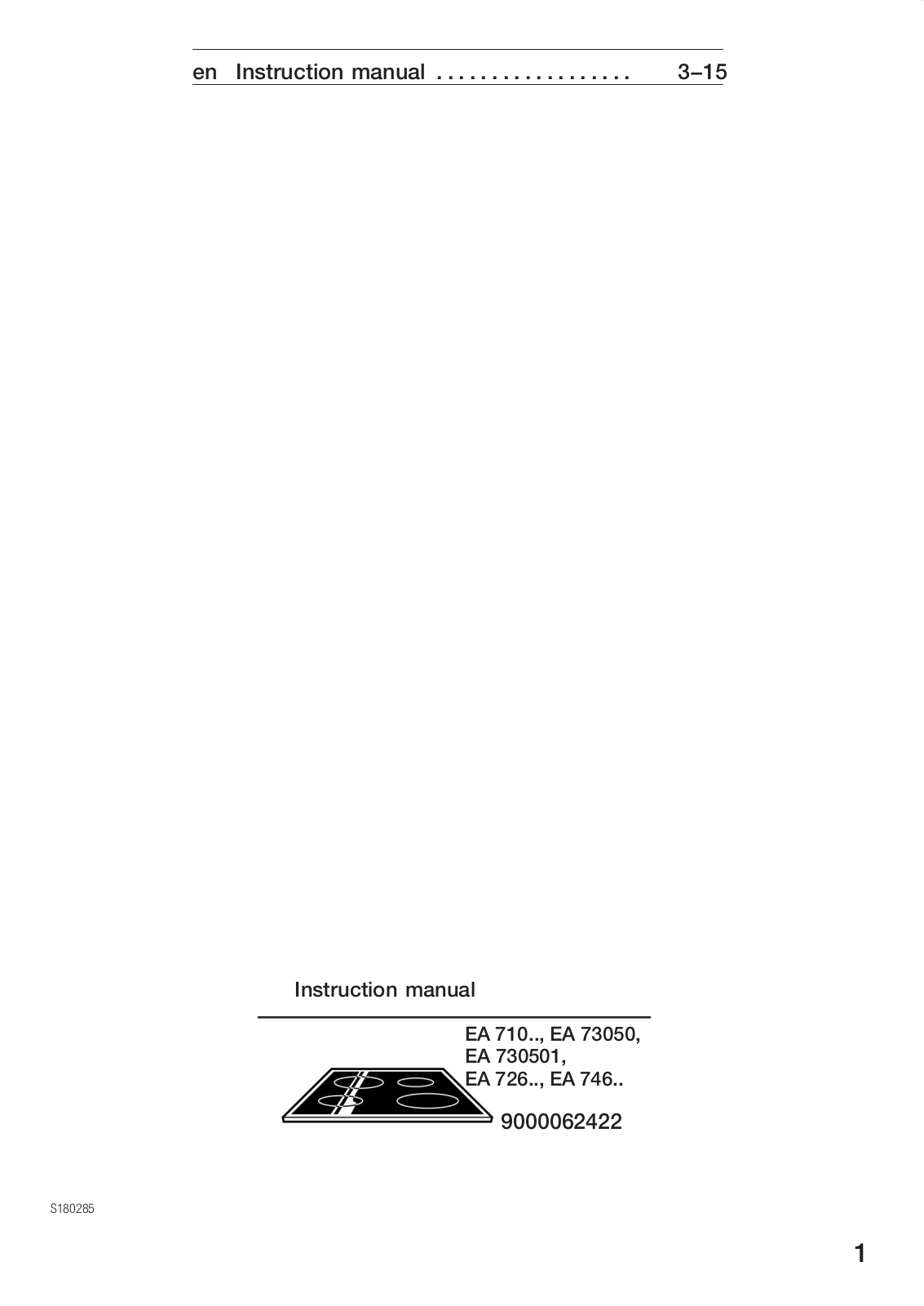 Siemens ea710, ea73050, ea730501, ea726, ea746 Instructions Manual