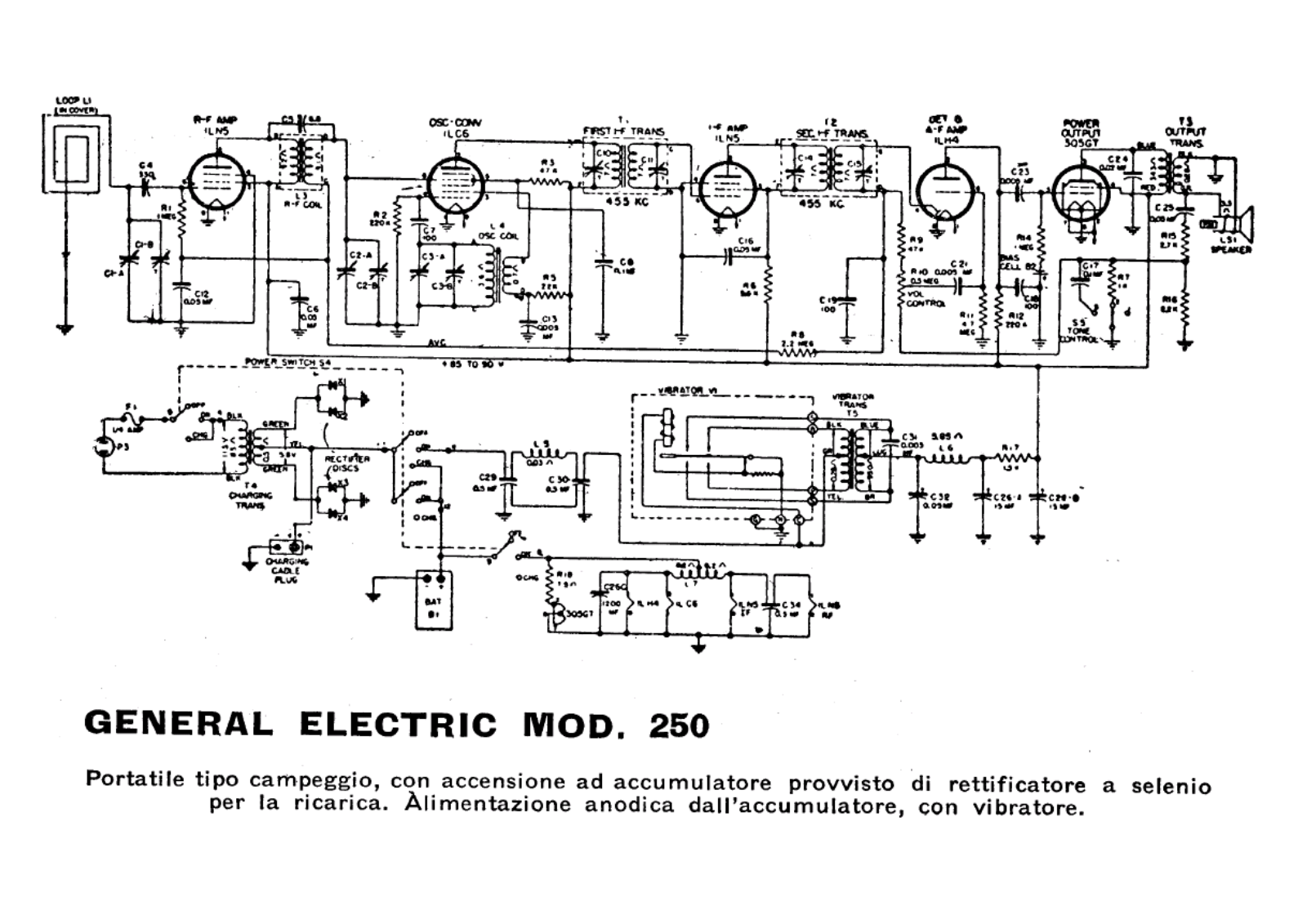 General Electric 250 schematic