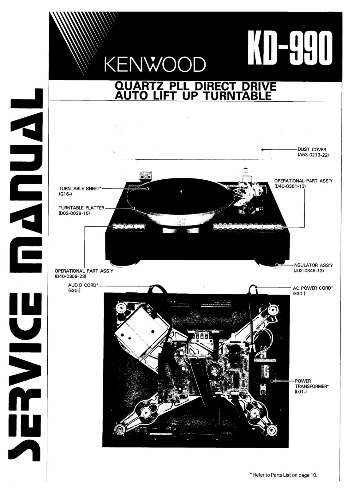 Kenwood KD-990 Service manual