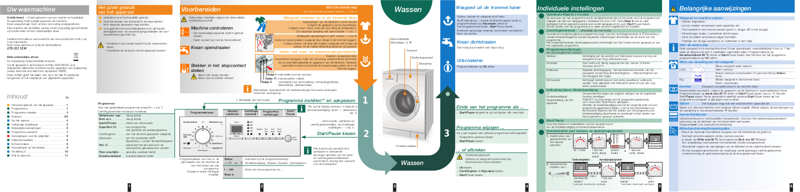 Siemens WM14E362NL User manual