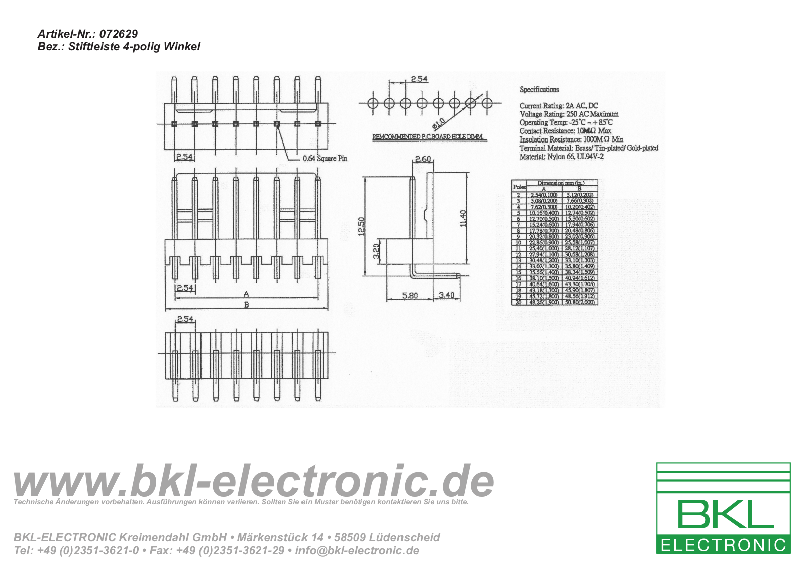 BKL BKL 072629 Datasheet - ManualMachine.com