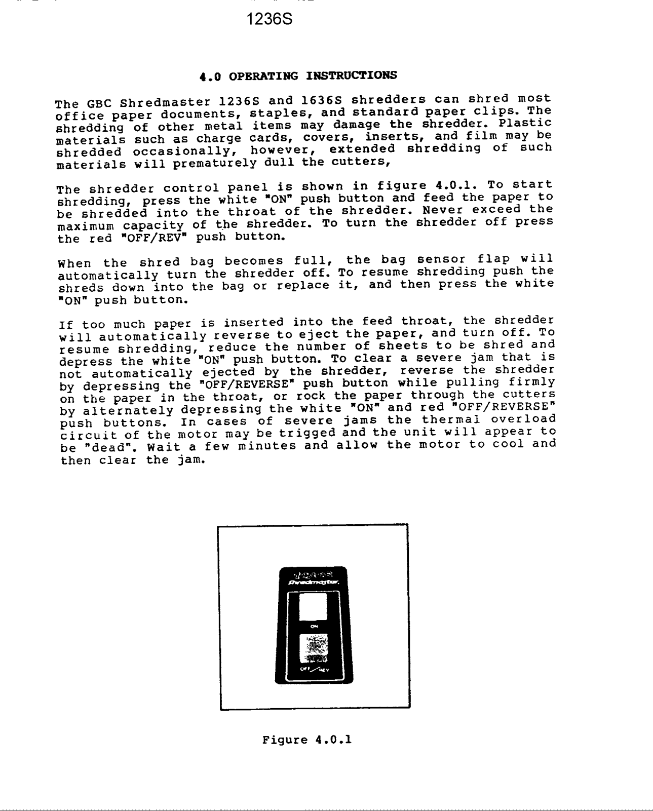 GBC 1236S User Manual