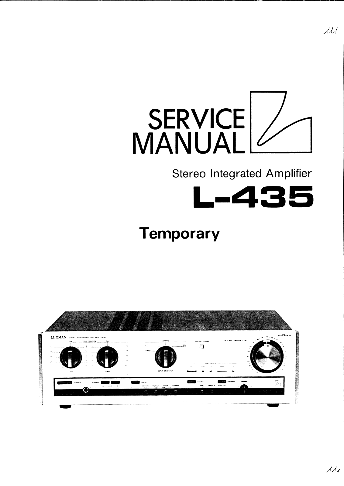 Luxman L-435 Service manual