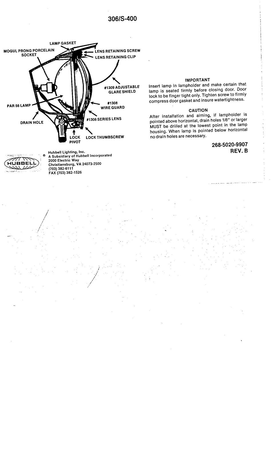 Hubbell lighting S-400 User Manual