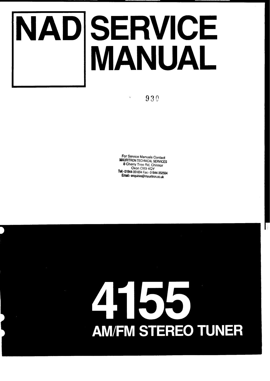 NAD 4155 Service manual