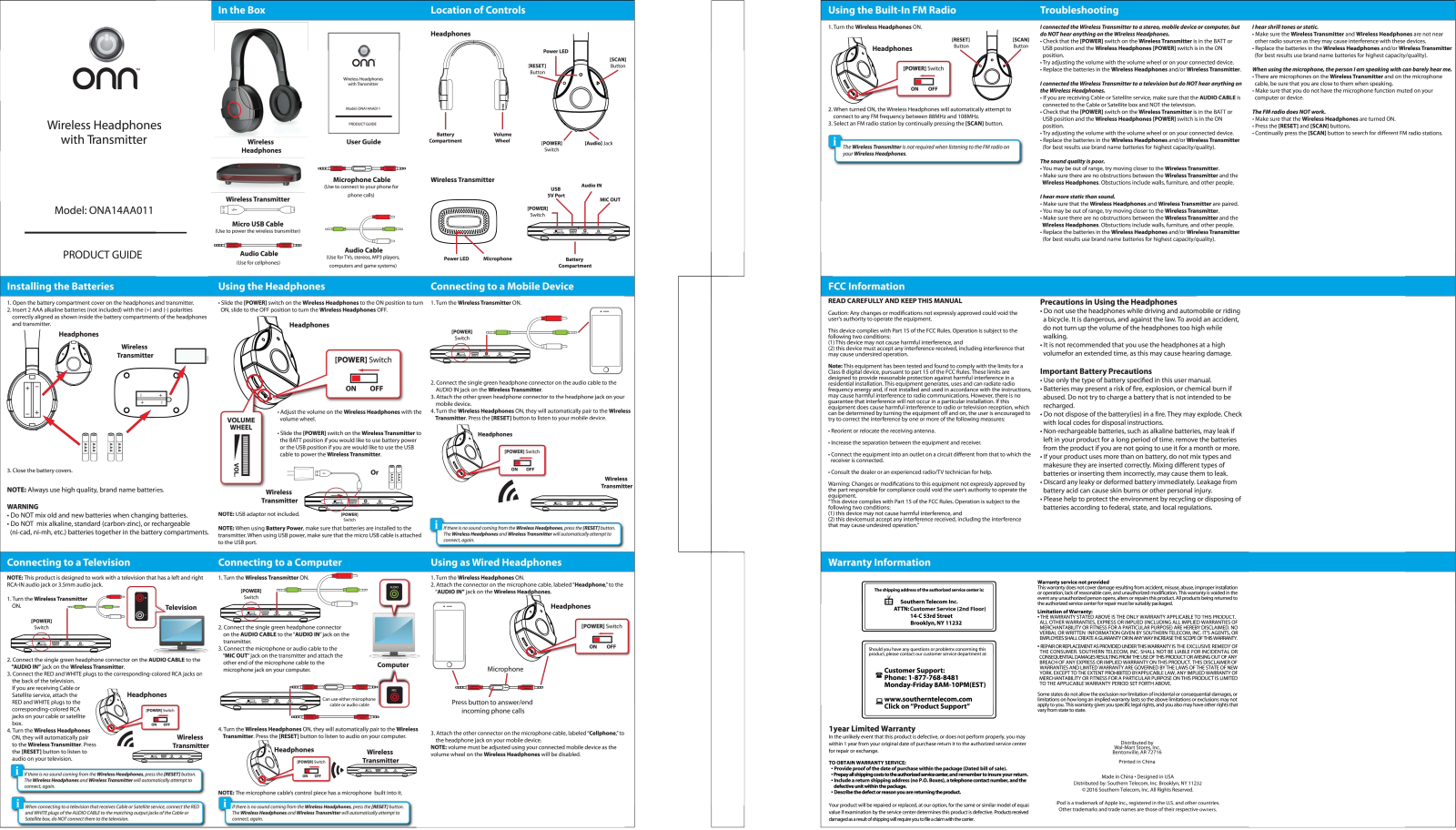 Onn ONV14AA011 User Manual