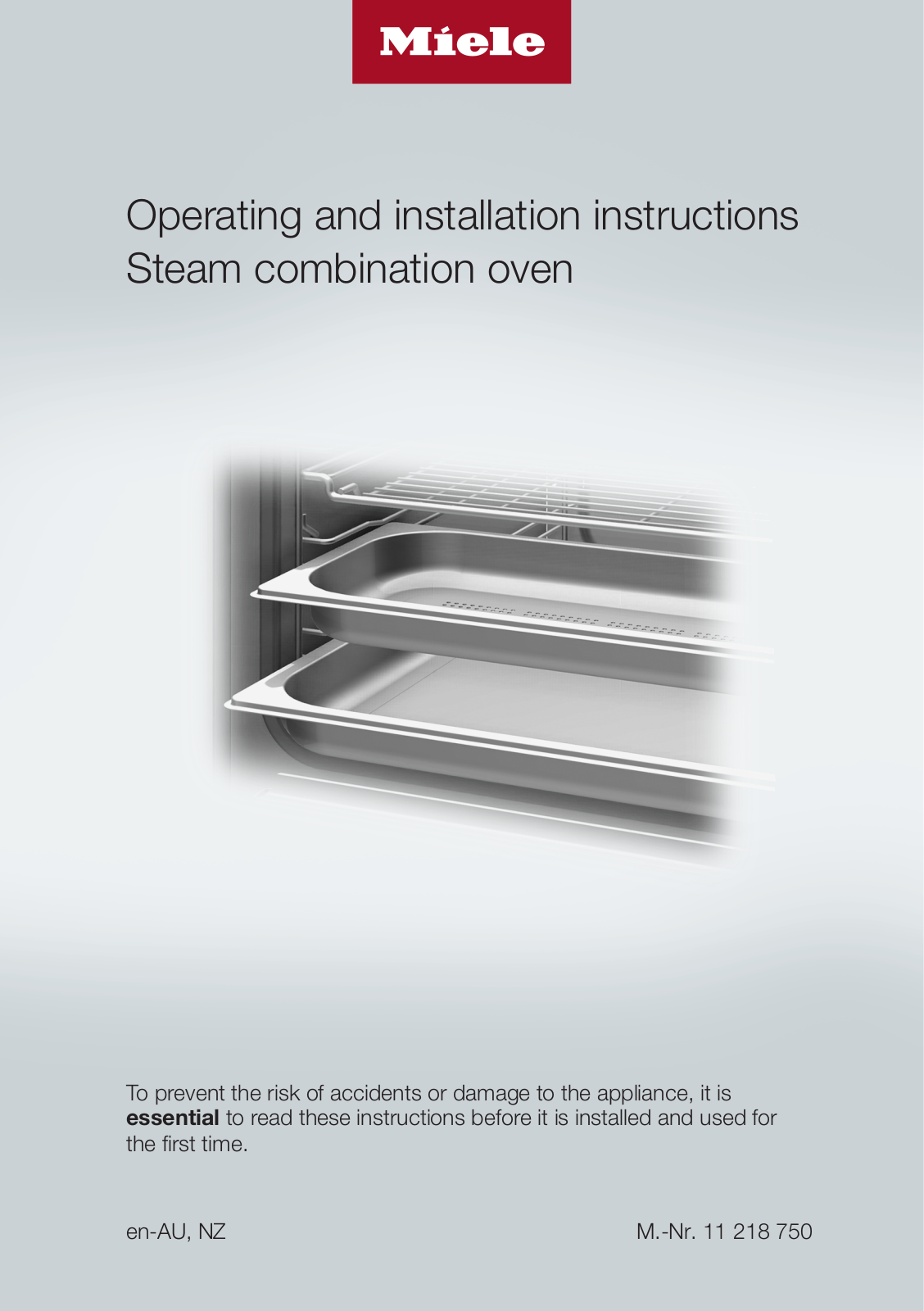 Miele DGC7840, DGC7840G, DGC7840B, DGC7840W Installation and Operation Guide