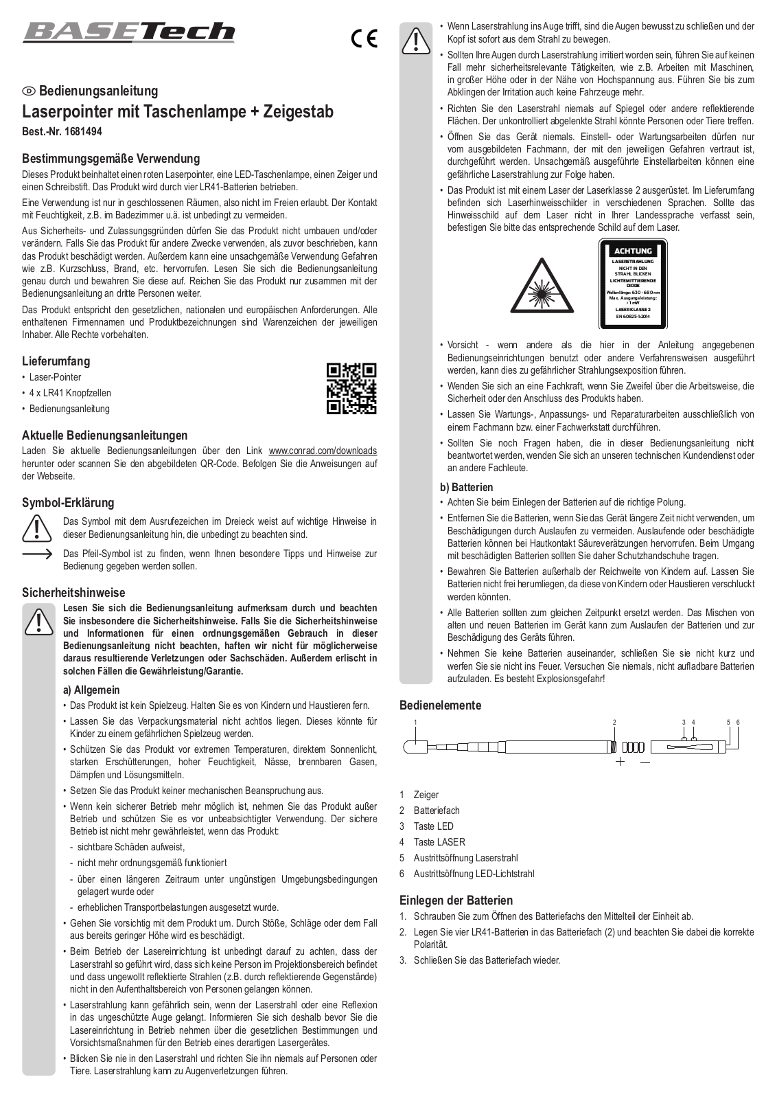 Basetech 1681494 User guide