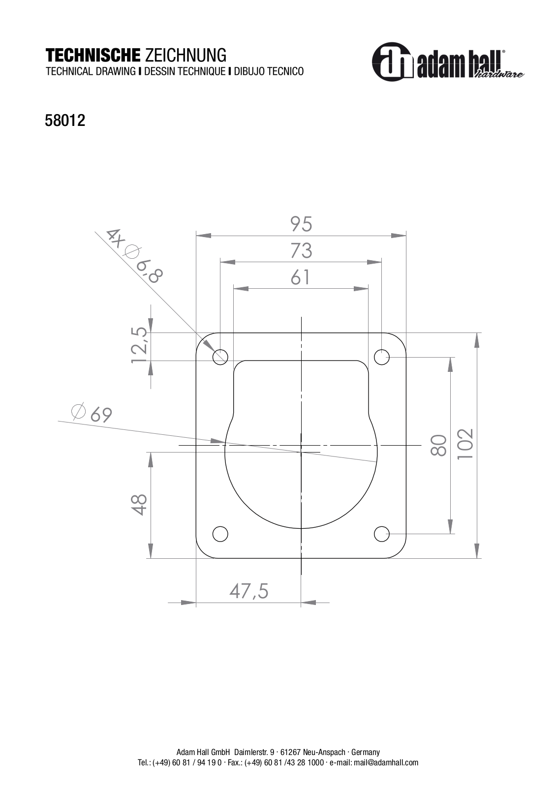 Adam Hall 58012 User guide - ManualMachine.com