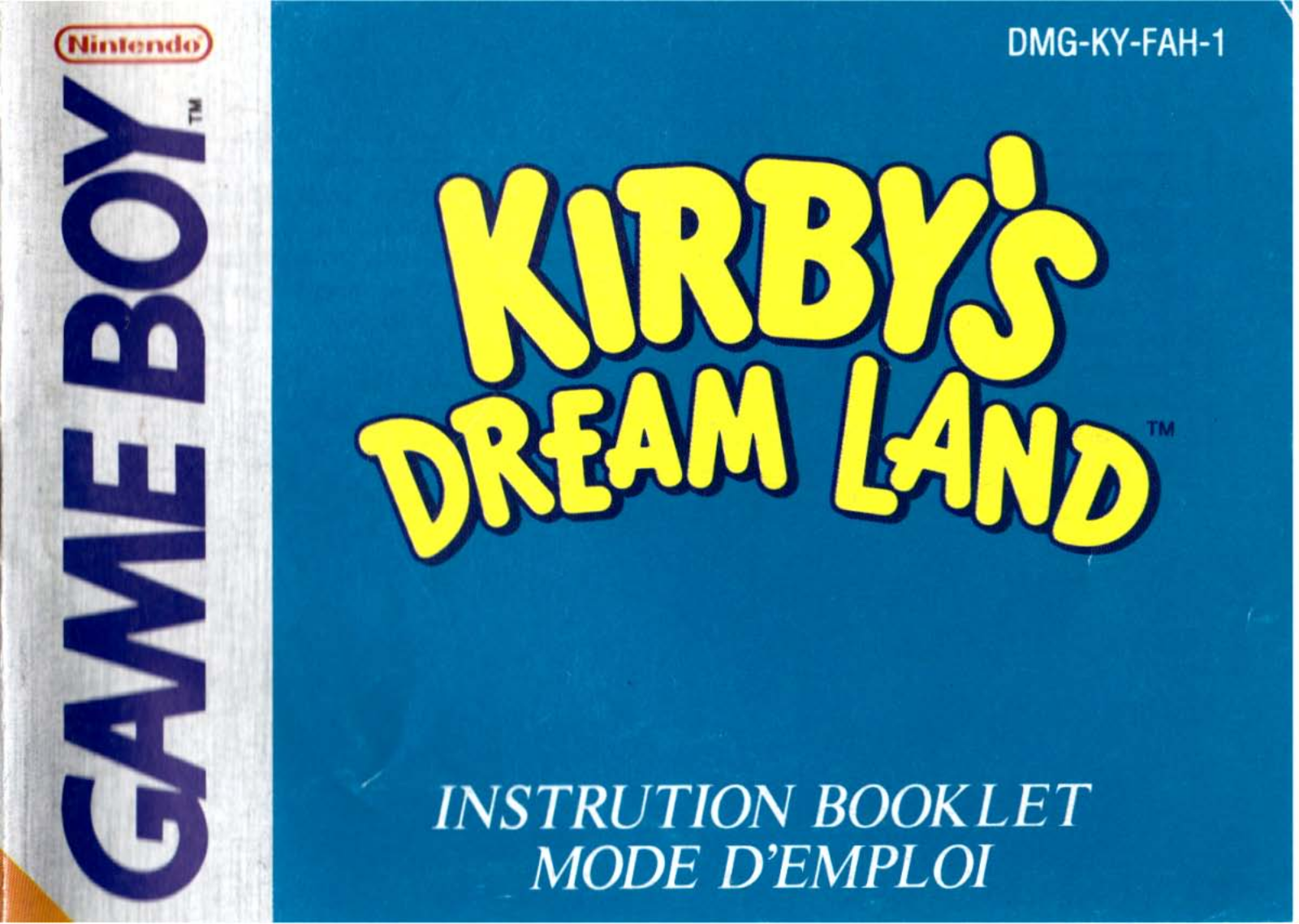 Kirby Kirby's Dream Land Instruction Manual