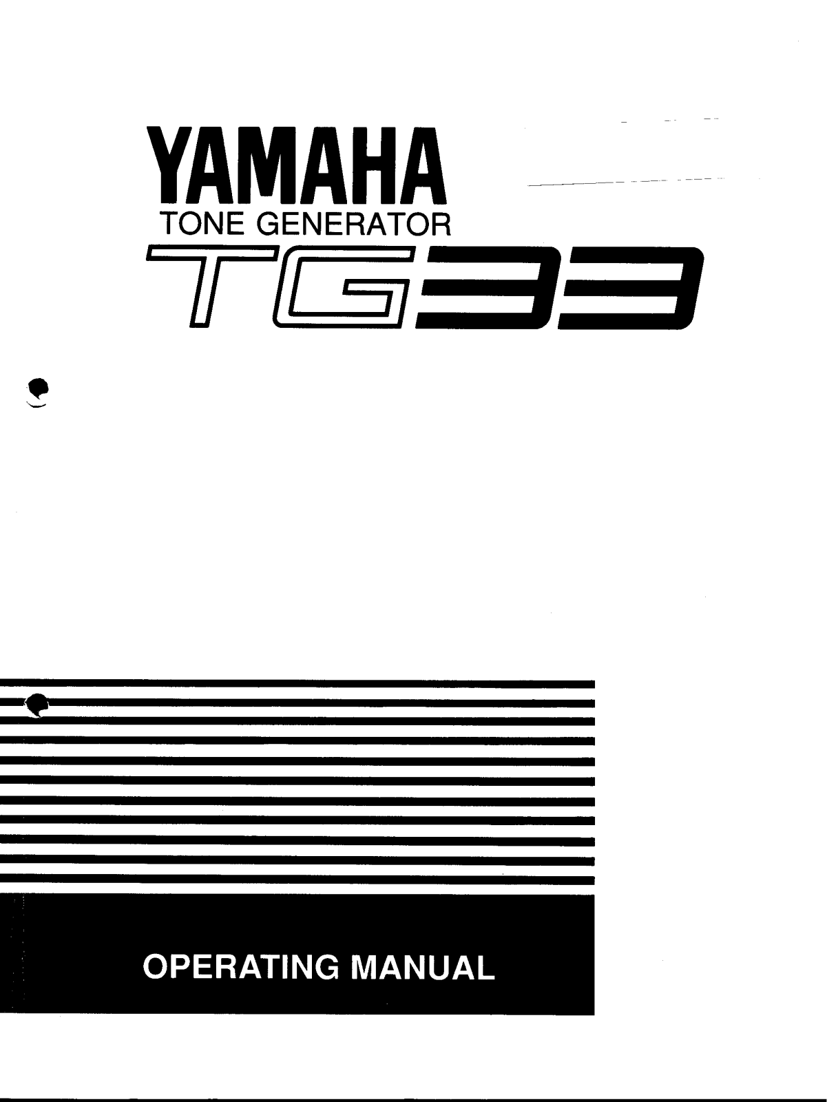 Yamaha TG33E User Manual