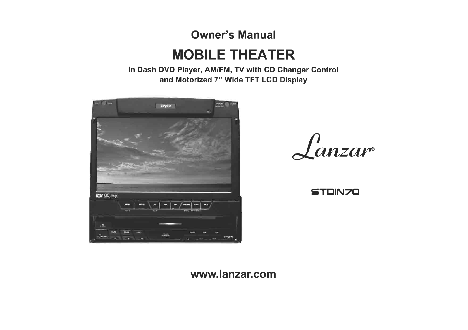 Lanzar Car Audio STDIN70 User Manual