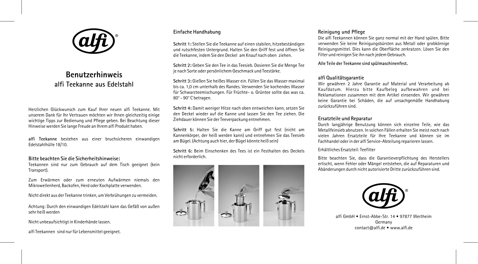 Alfi Teekanne User Guide - ManualMachine.com