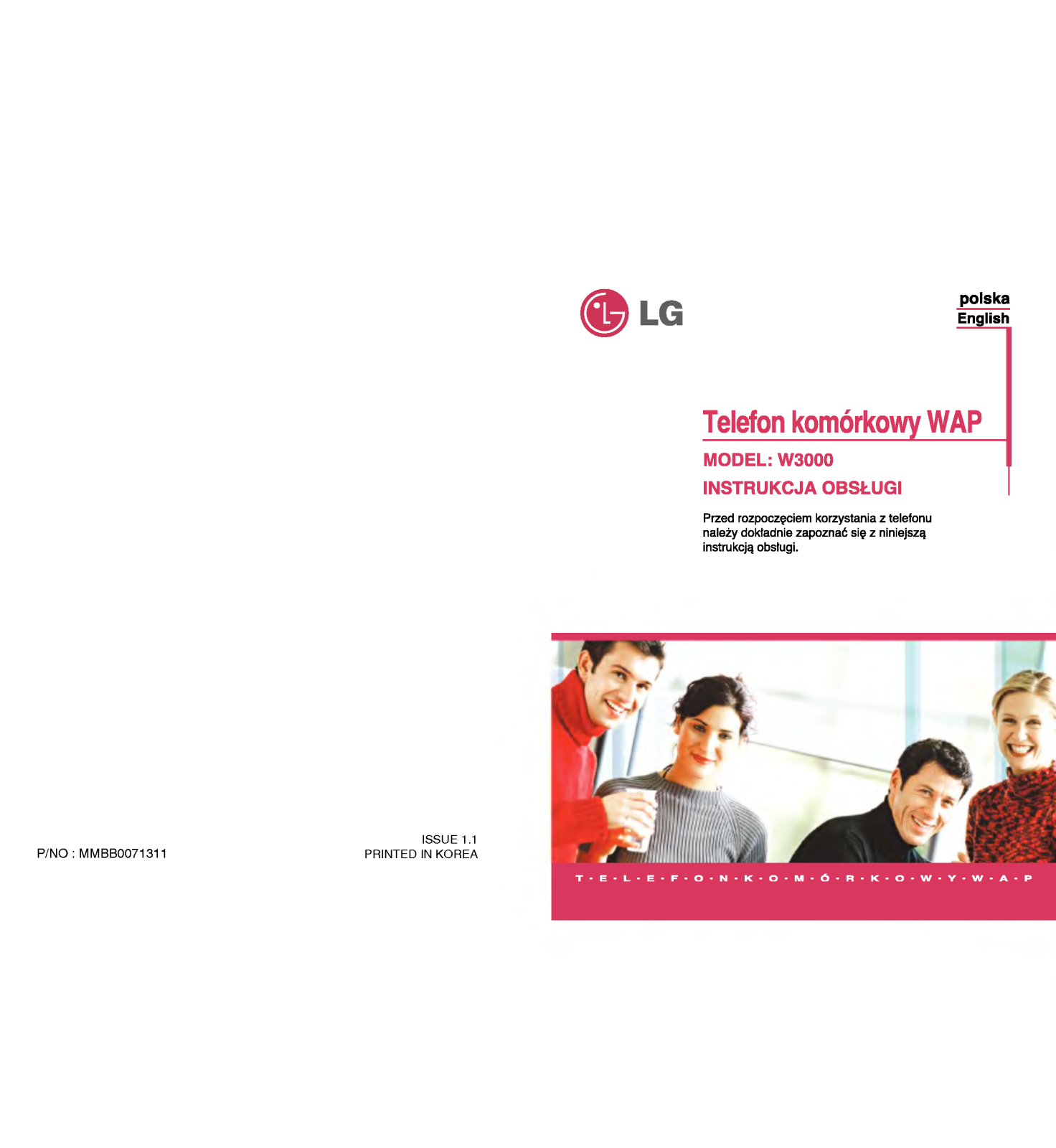 Lg W3000 User Manual