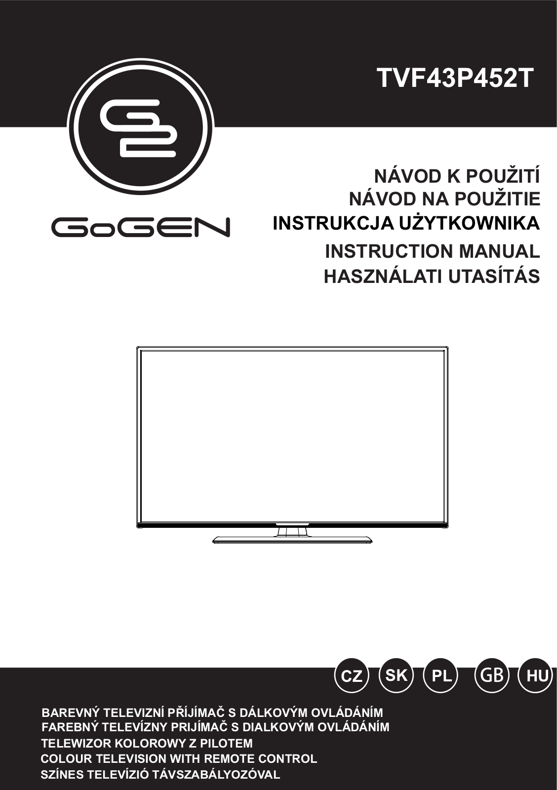 Gogen TVF 43P452T Operating Instructions