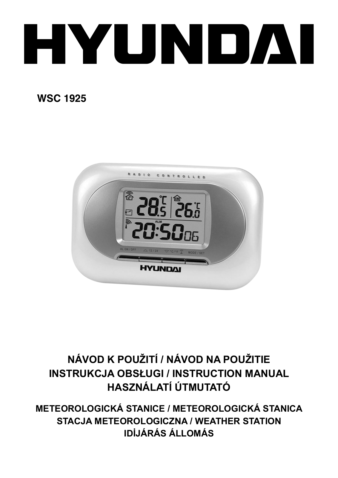 Hyundai WSC 1925, WSC 1925G, WSC 1925O, WSC 1925 GR User Manual