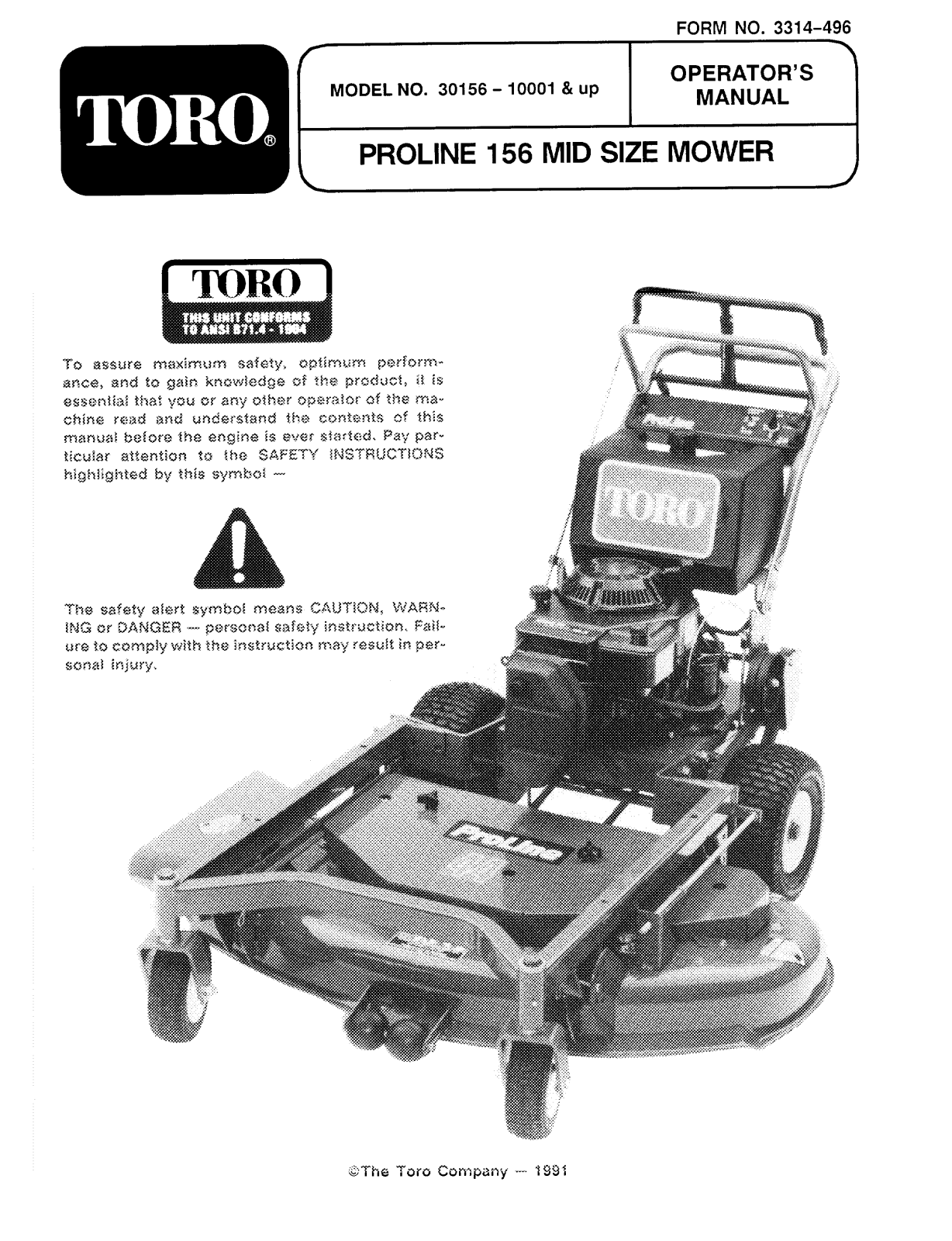 Toro 30156 Operator's Manual