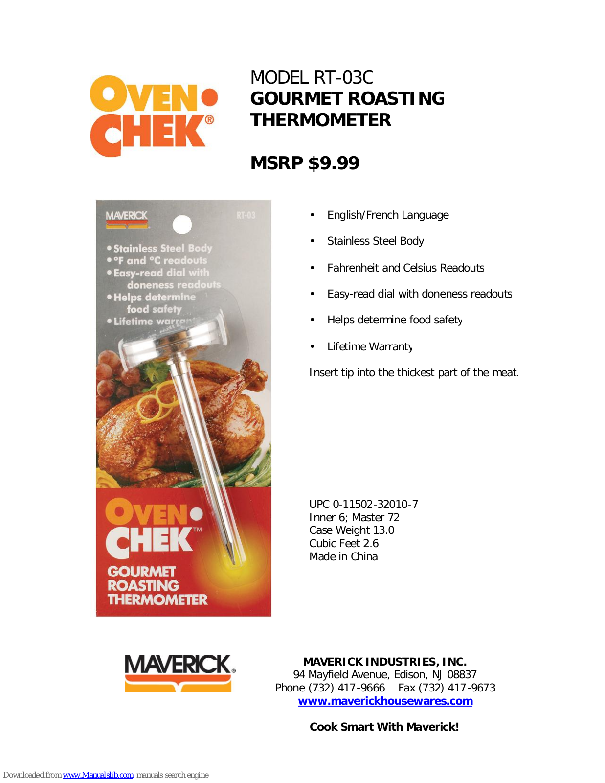 Maverick RT-03C Instruction Manual