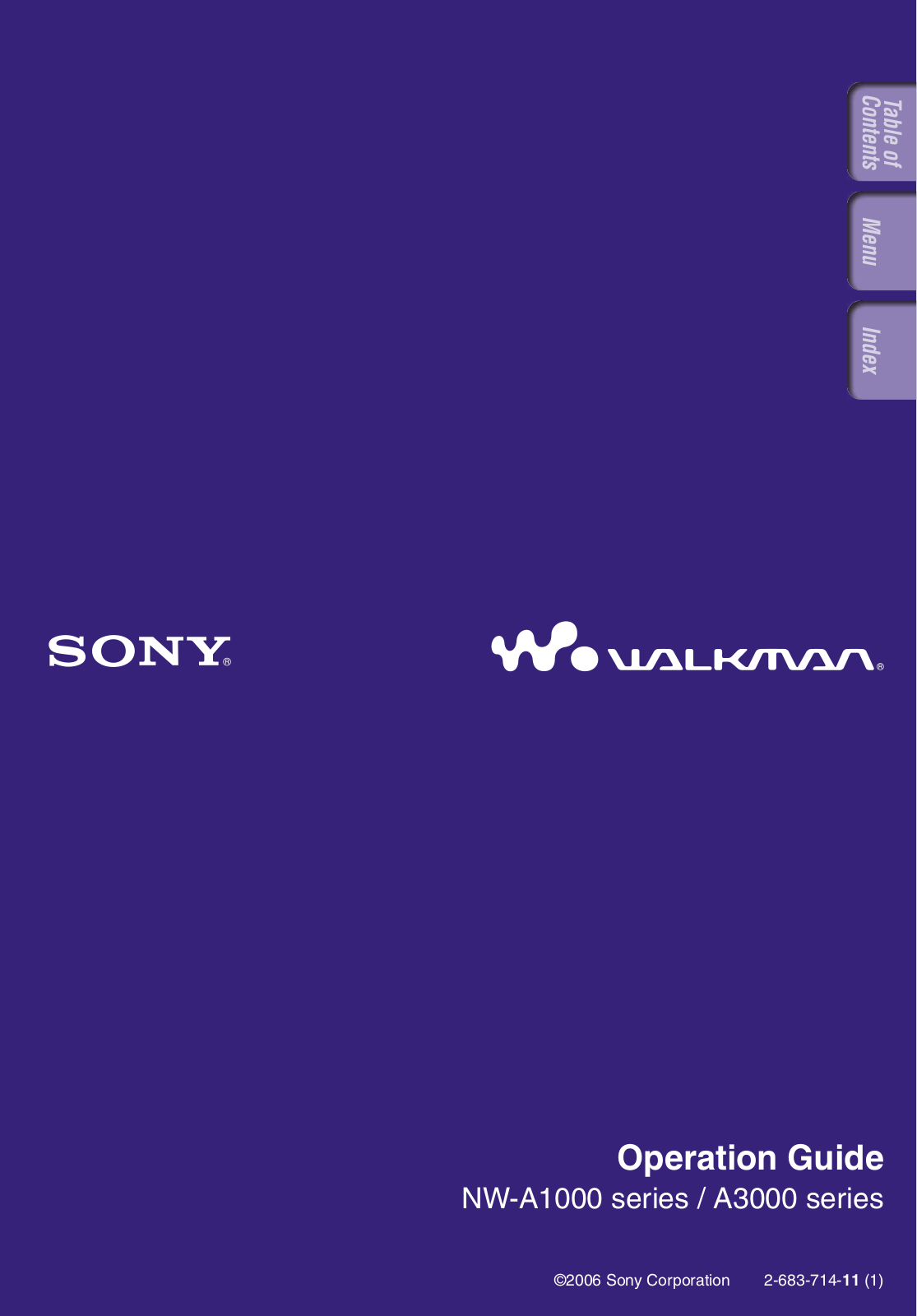 Sony NW-A1000 series, A3000 series Operating manual