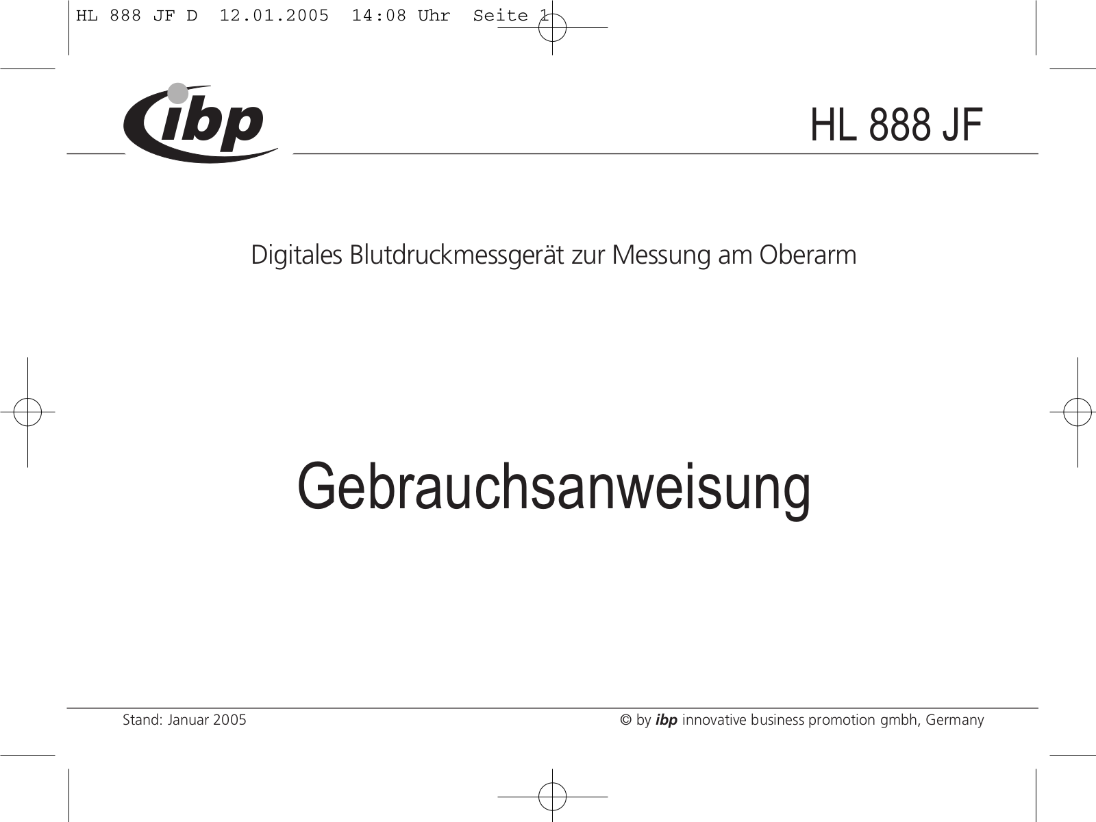 Ibp HL 888 JF User Manual