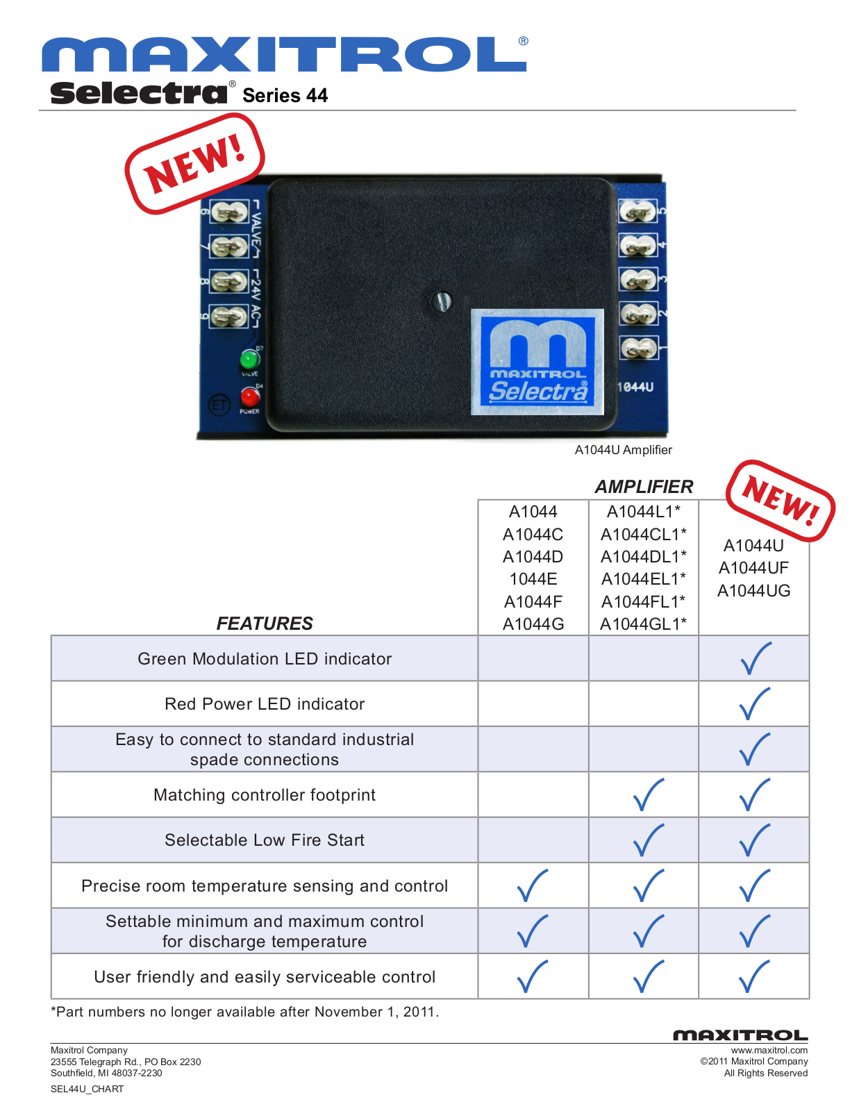 Maxitrol 1044E User Manual