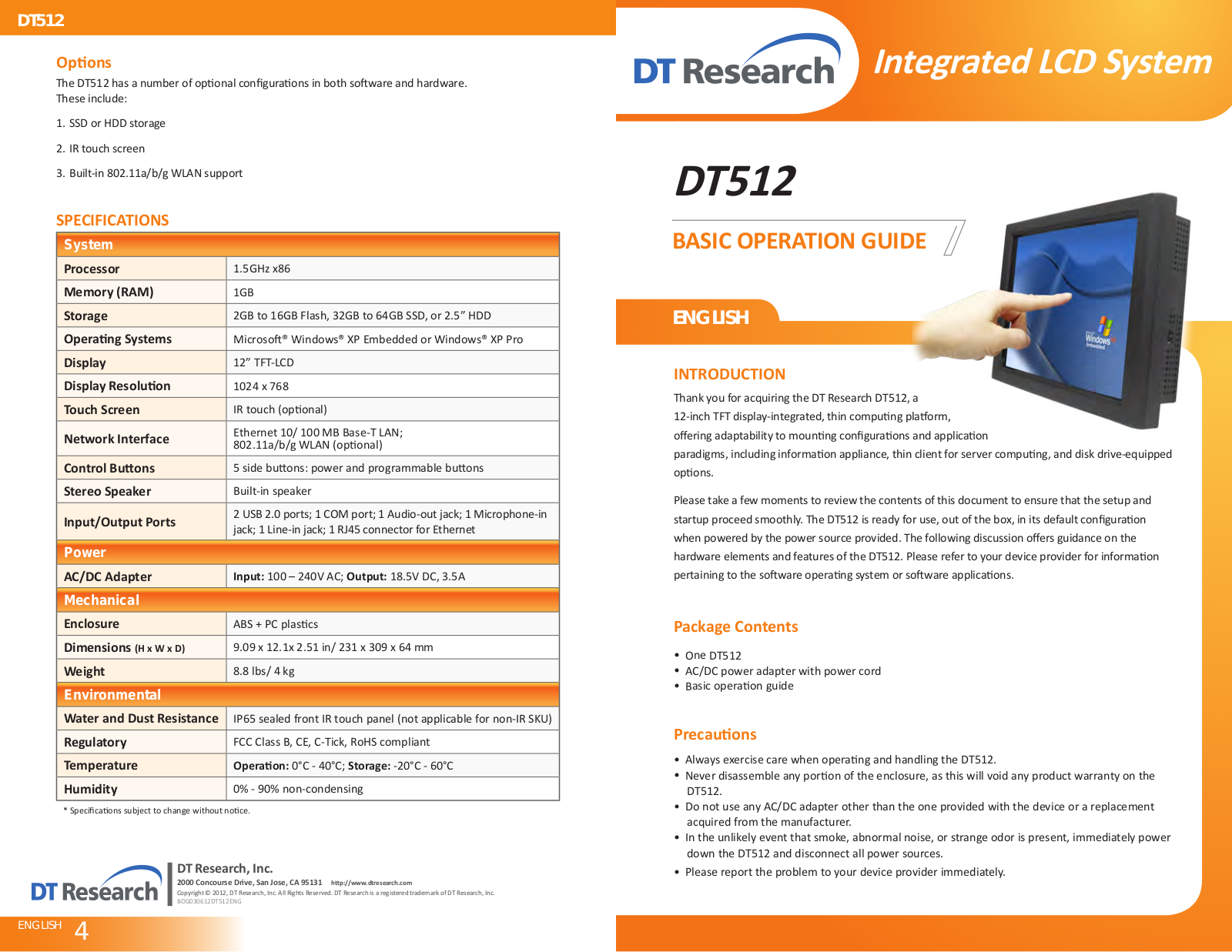 WebDT DT512T User Manual