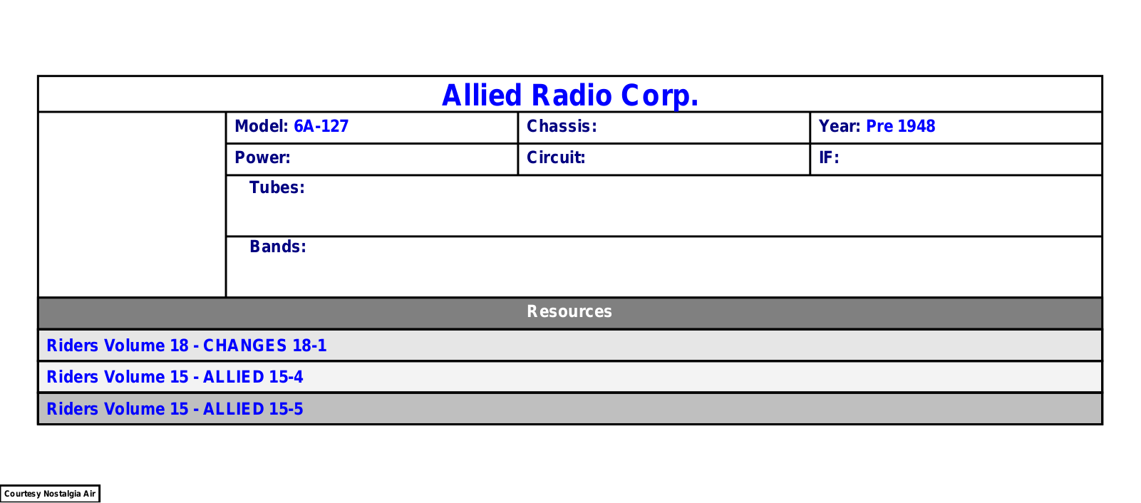 Allied Radio 6A127 Schematic - ManualMachine.com