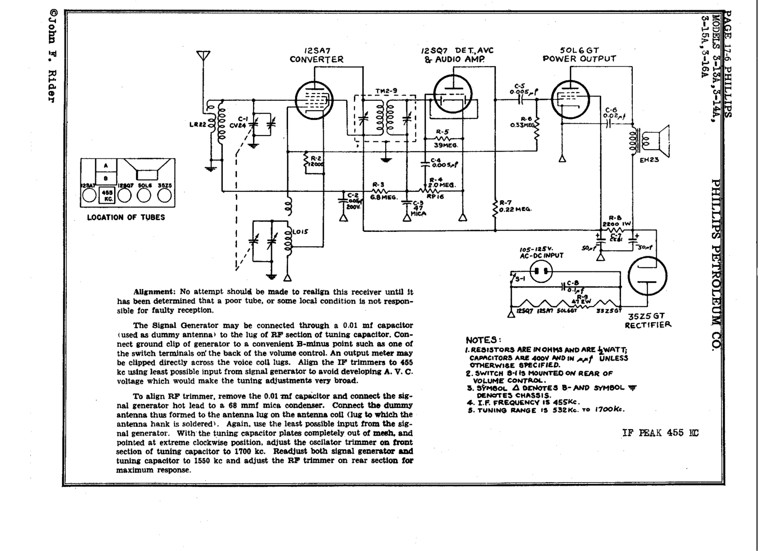 Phillips 3 15a, 3 16a schematic - ManualMachine.com