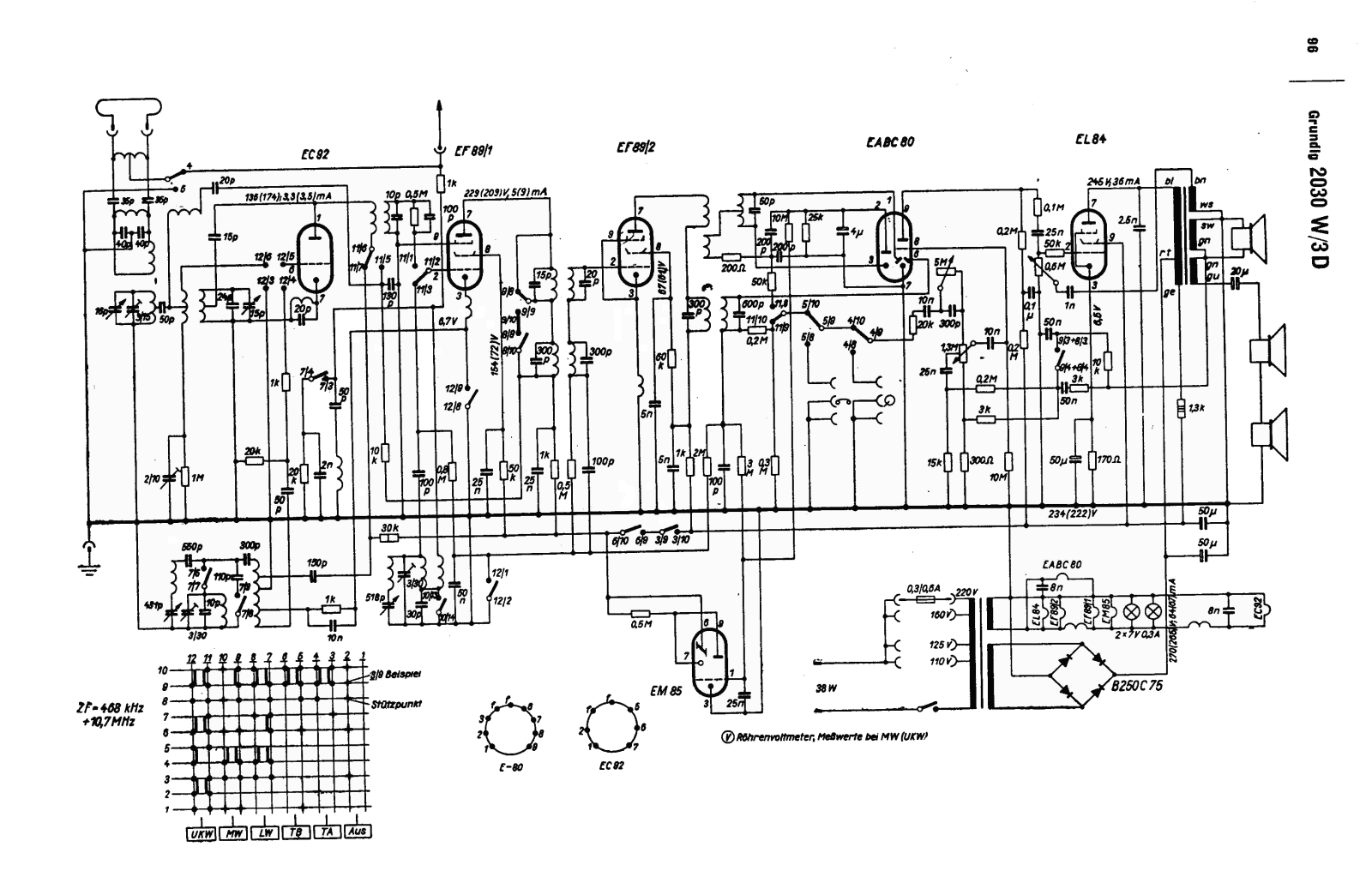 Grundig 2030-W-3-D Schematic