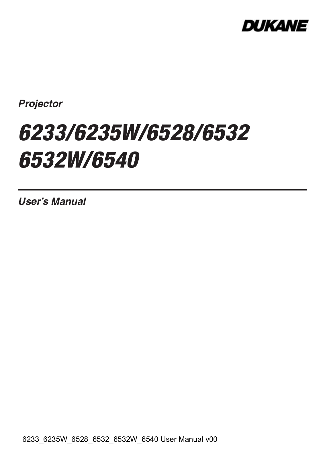 Dukane 6540, 6532, 6233, 6235W, 6528 User Manual