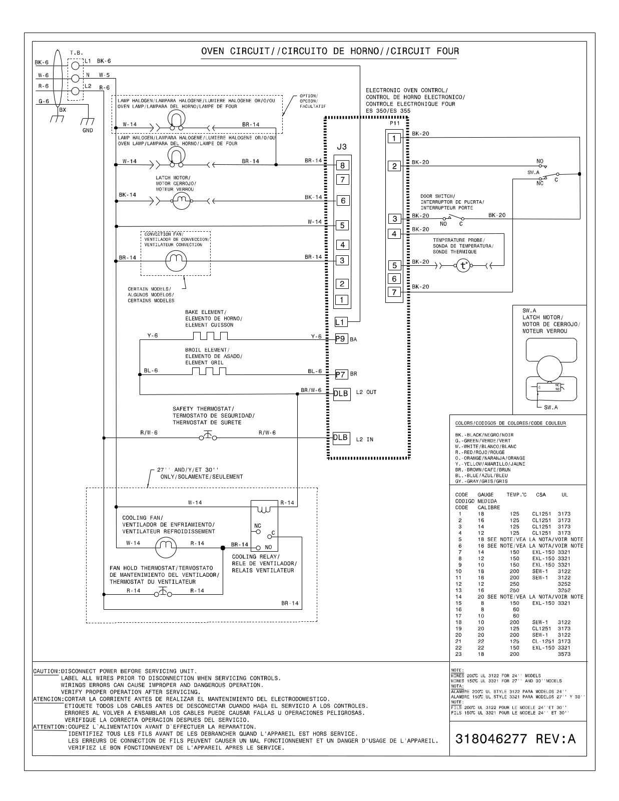 Frigidaire FFEW3025LB, FFEW3025LS, FFEW3025LW Wiring Diagram