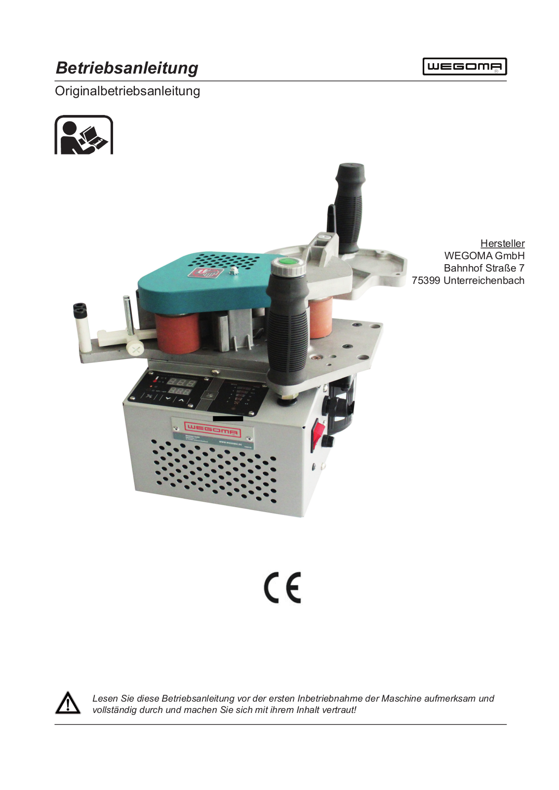 WEGOMA PM3000 Operating Manual - ManualMachine.com