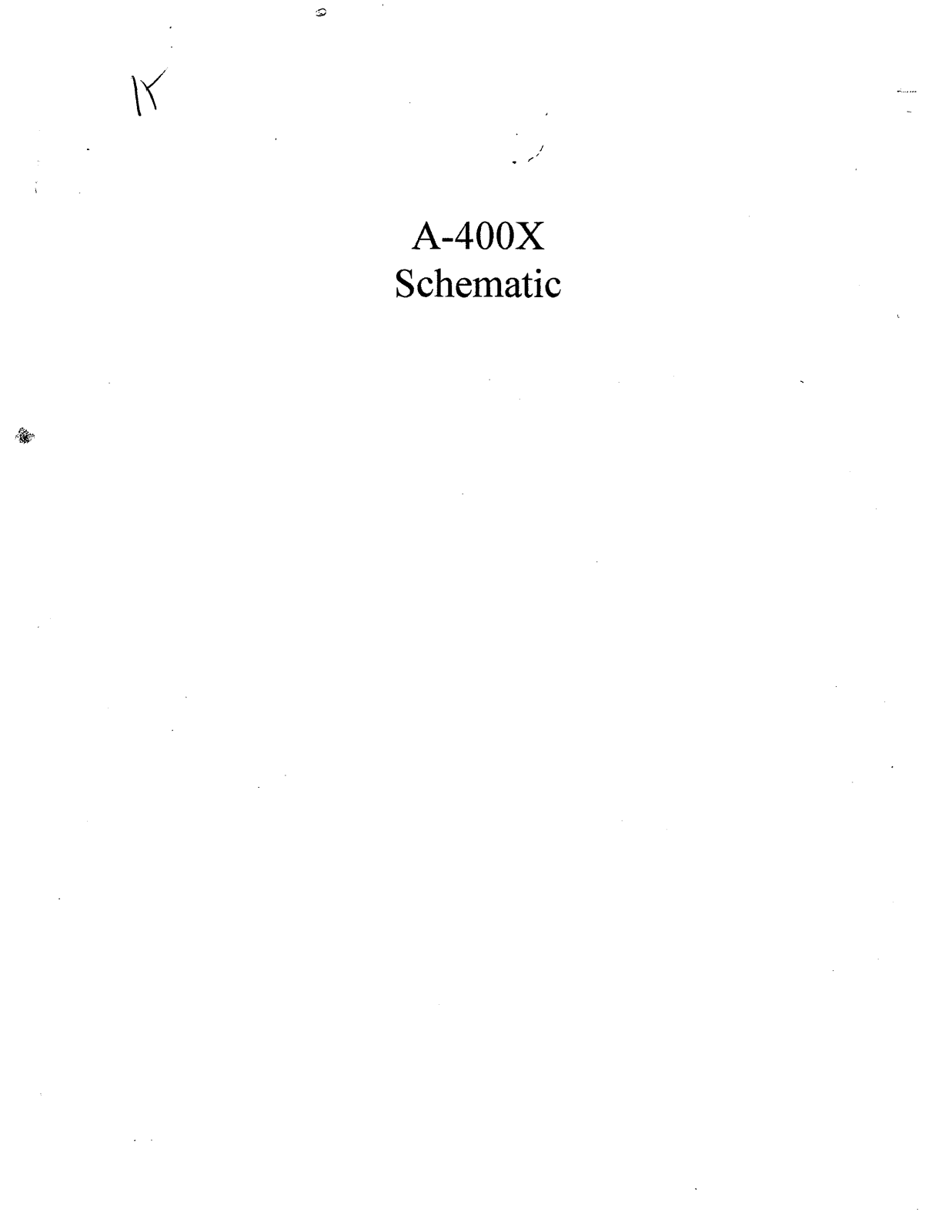 Carver A-400X Schematic