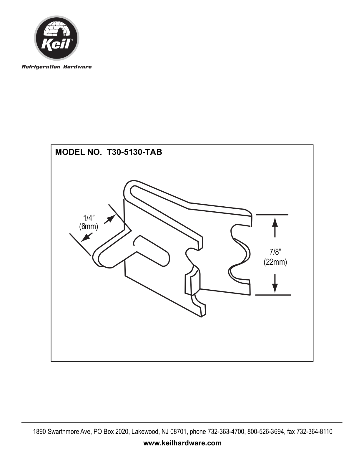 Keil T30-5130-TAB Drawing