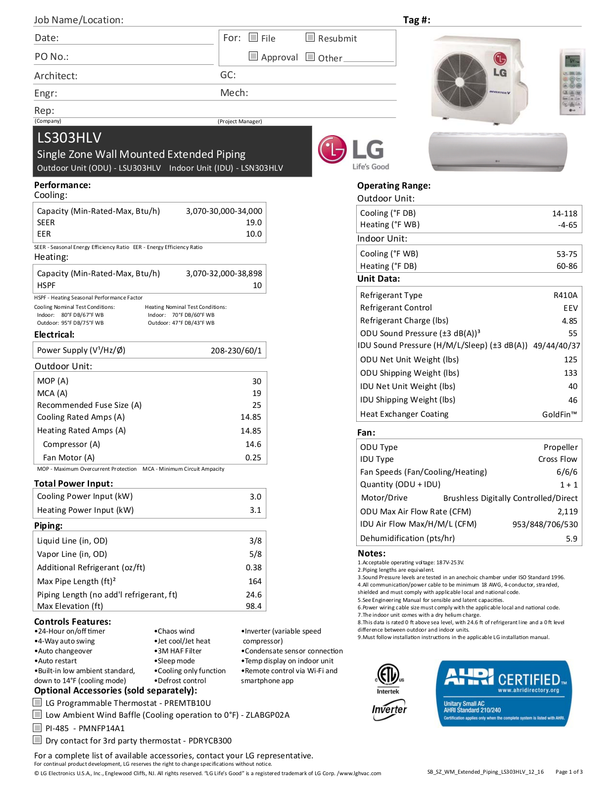 LG LSU303HLV, LSN303HLV User Manual
