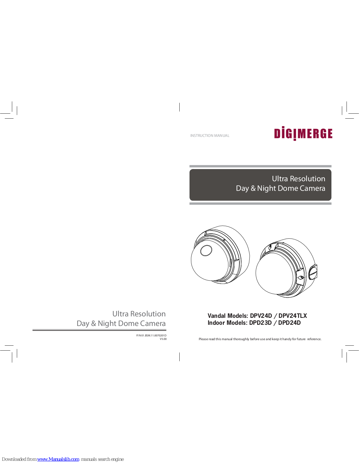 Digimerge DPV24TLX, DPD23D, DPD24D Instruction Manual