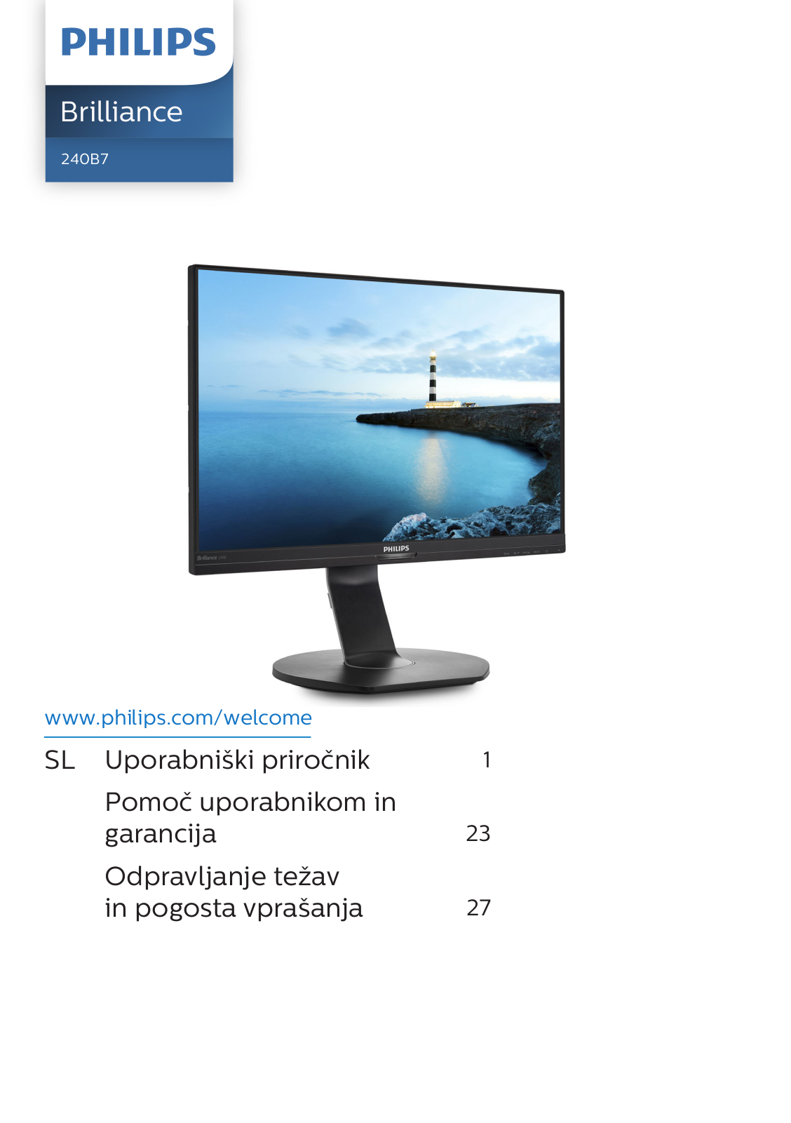 Philips 240B7QPTEB/75, 240B7QPJEB/75 user manual