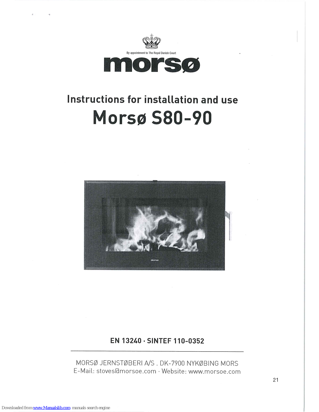 Morso S80-90 User Manual