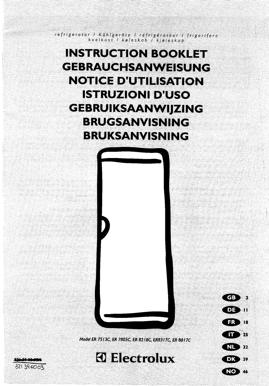 Electrolux ER7805C, ER8218C, ER7513C, ER8317C, ER8817C User Manual