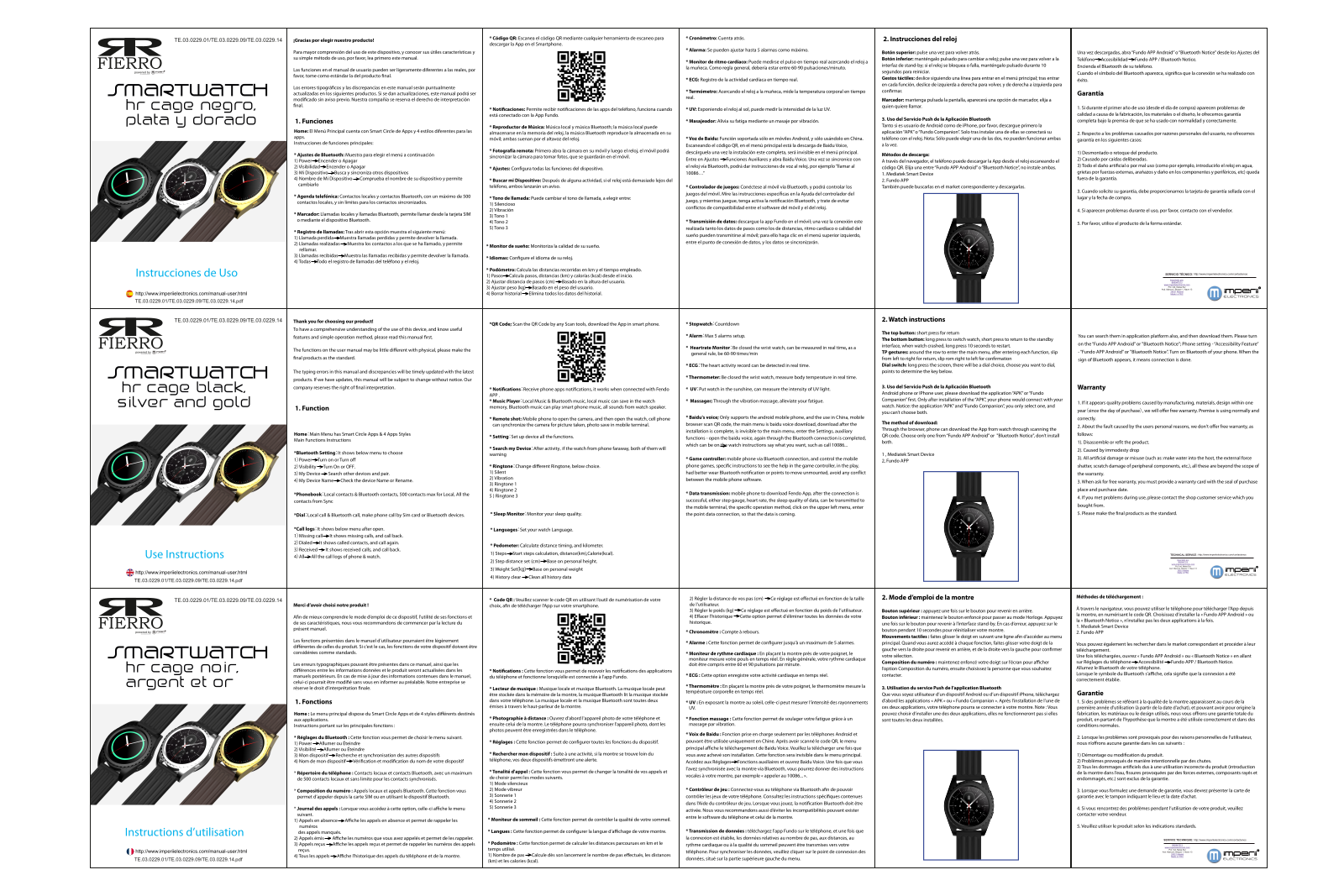 imperii electronics SmartWatch hr cage Instruction Manual