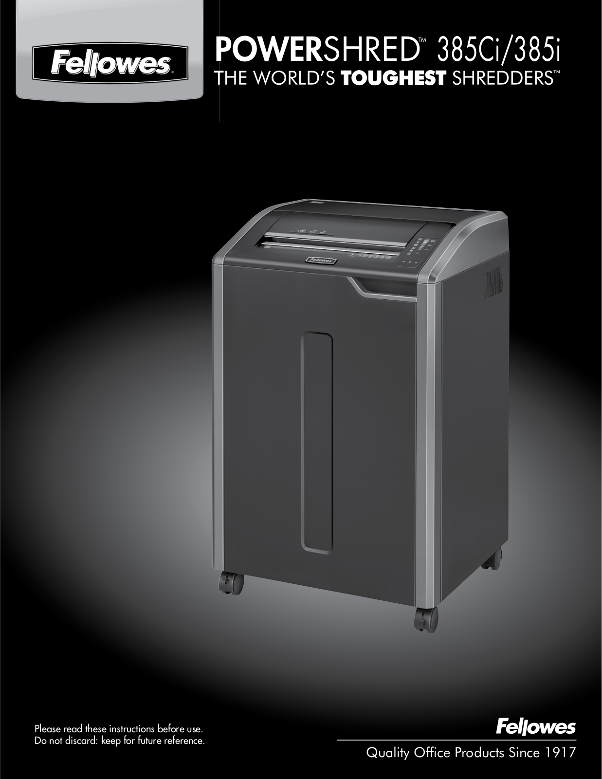 Fellowes 385i, 385Ci User Manual