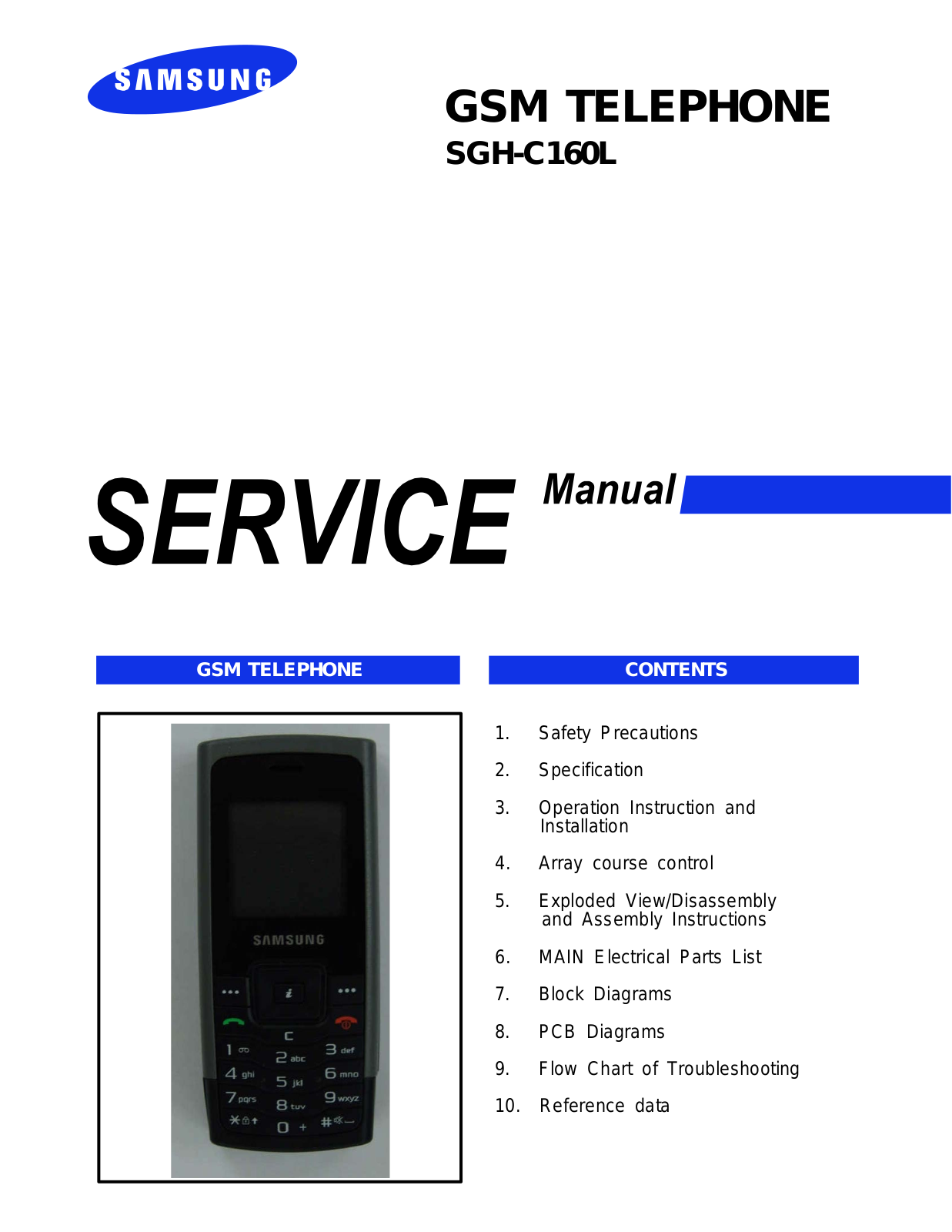 Samsung SGH-C160L Service Manual