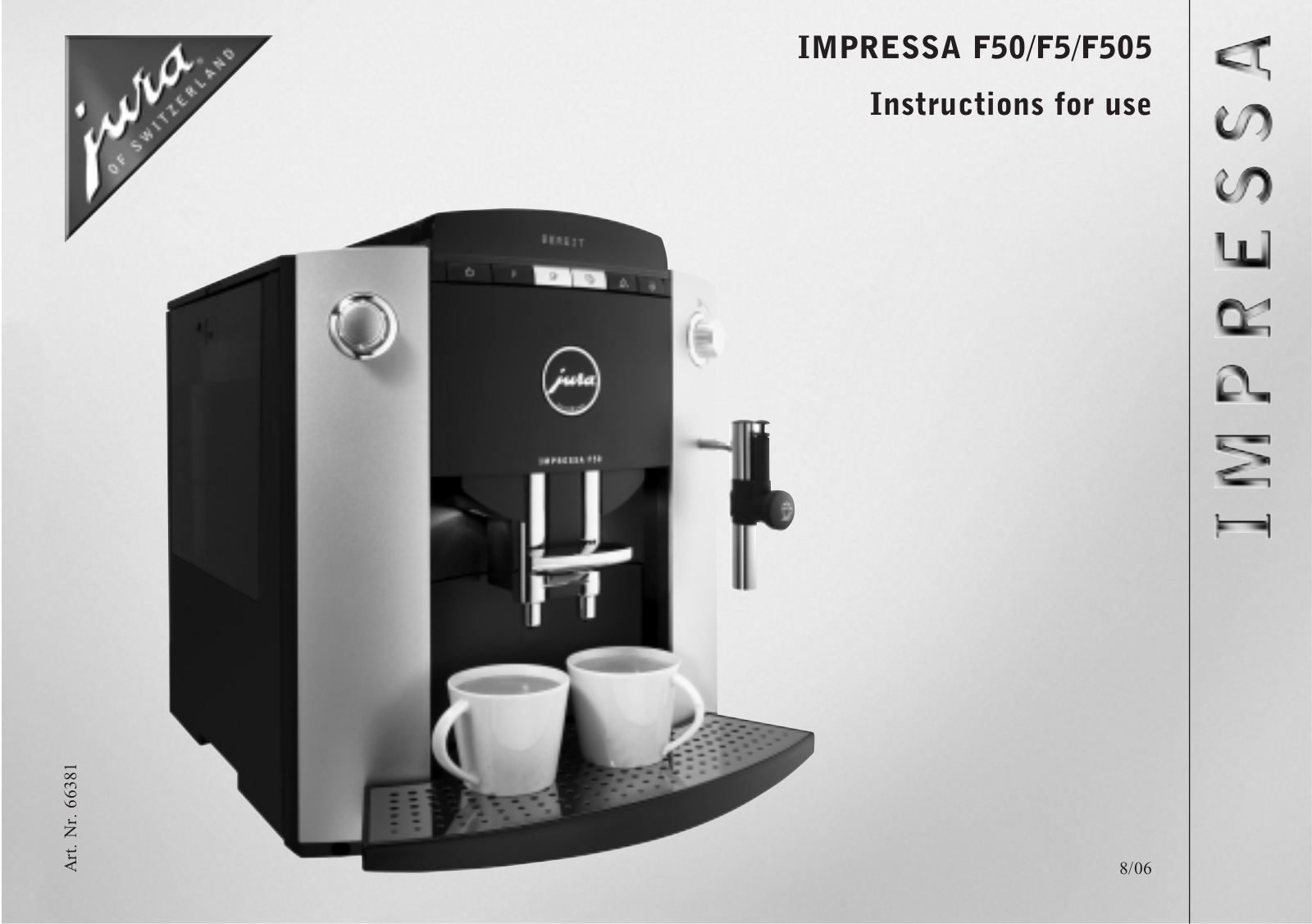 Jura Capresso F505, F50, F5 User Manual