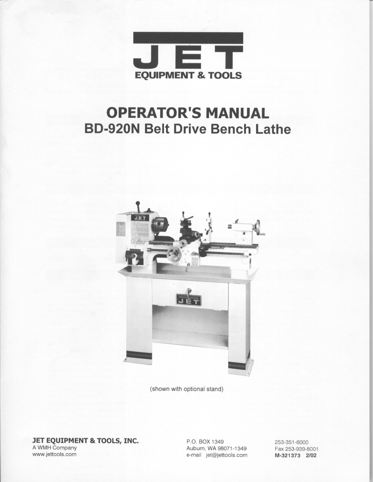 Jet BD-920N User Manual